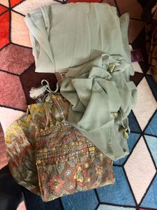 Elegant sharara Kurta Set with Shrug