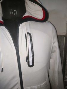 Men's White Zip-Up Hoodie