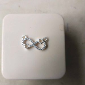 Pure Silver Infinity Heart Pendant/mangalsutra