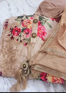 Elegant Floral Kurta Set with Dupatta