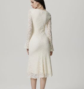 Elegant Lace Square Neck Dress