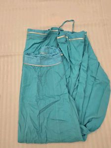 Teal Palazzo Pants with Gold Trim