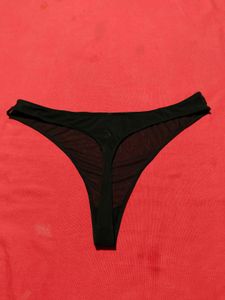 Black Mesh Lace Thong Briefs
