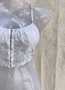 White Lace Corset Top