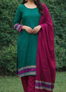 Stylish Green Suit without duppata