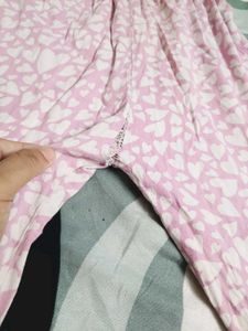 Cute Pink Heart Pajama Pants