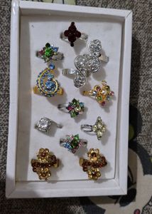 Set of 10 Fashion Rings
