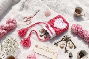 Handmade Crochet Heart ❤ Pouch 👝