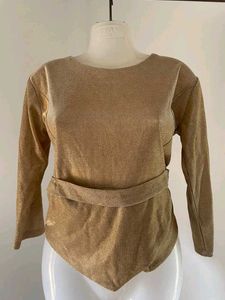 Sparkly Gold Long Sleeve Top
