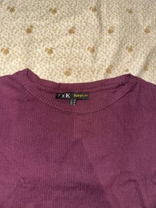 Ribbed Burgundy Crop Top