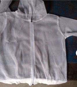 Stylist Mesh Bomber Jacket Sporty With Hoodie