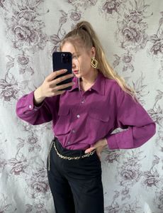 Self Design purple Shirt