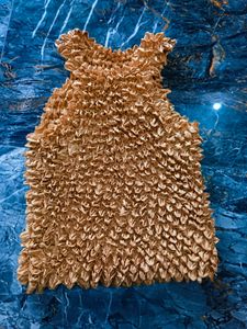 Stunning Gold Ruffle Halter Top