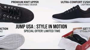 Jump USA Men's Black Casual Sneakers