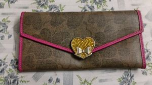 Chic Heart Embellished Wallet