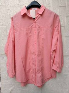 Korean Pintrest Balenciaga Chic Pink Button-Up Blo
