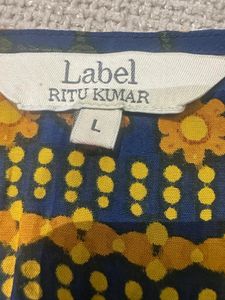 last price Blue &amp; Yellow Ethnic Kurti Top