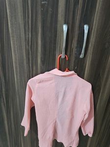 Pink Casual Shrug