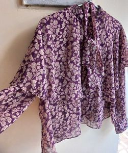 Mauve Printed Fashionable Top