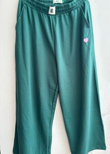 GLITCHEZ Women High Waisted Green Trouser