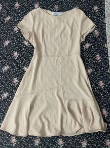 Chic Beige A-line Dress