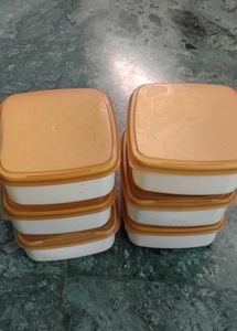 Set of 6 Square Food Storage Containers