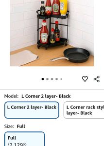 L Corner Storage Cart metal