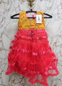 Aarika Girls Silk A-Line Dress