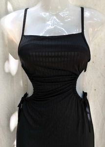 I. Chic Black Cut-Out Midi Dress