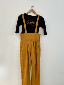 Beautiful Black And Mustard Dungree