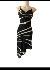 Chic Black &amp; White Print Dress