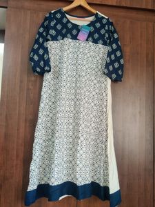 IndusDiva Blue A Line Kurta
