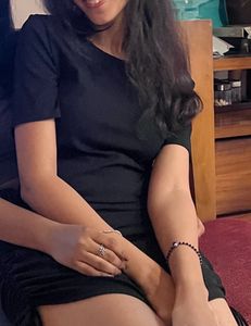 Black Ruched Drawstring Dress