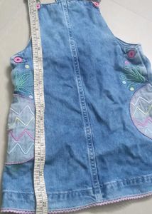 Cute Denim Pinafore Dress &amp; Top Set 💥