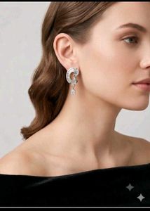 Dazzling Diamond &amp; Pear-Drop  earings