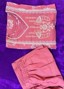 Elegant Pink Floral Kurta Set