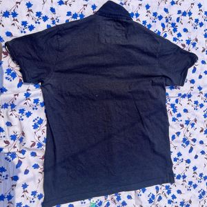 🌼 Denim &amp; Flower Shirt – Navy Blue | Classic