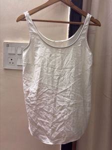 White Sleeveless Tank Top
