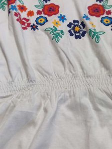 12-14 year Adorable Floral Embroidered Top
