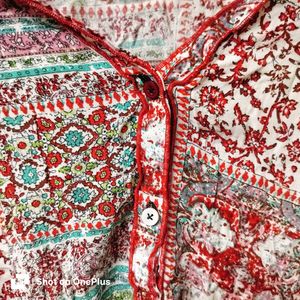 Bohemian Patchwork Print Tunic Top