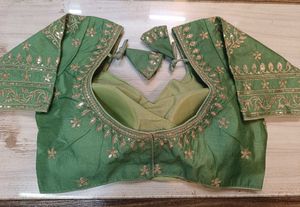 Embroidered Sabyasachi Green Blouse
