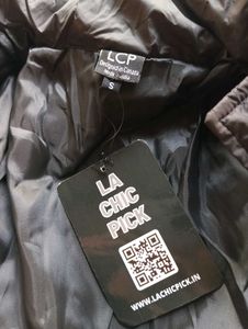 Black Cropped Puffer Jacket