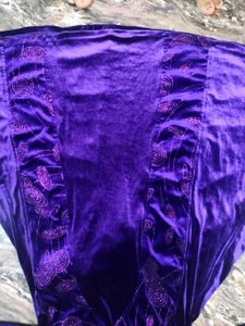 Elegant Purple Velvet Gown