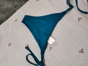 Teal Blue Tie-Side Bikini Bottom