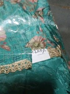 Teal Floral Kurta Set with Dupatta