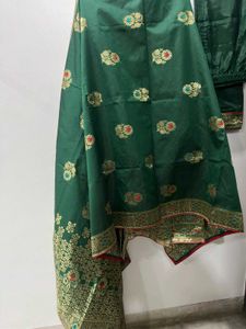 Royal Green Banarasi Kurta Set