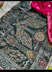 Exquisite Peacock embroidery saree