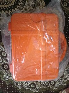 Orange Bow vanity suitcase