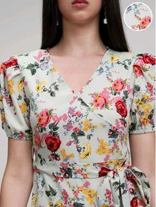 Floral Wrap Mini Dress