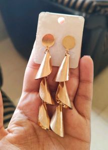 Golden Dangle Earrings